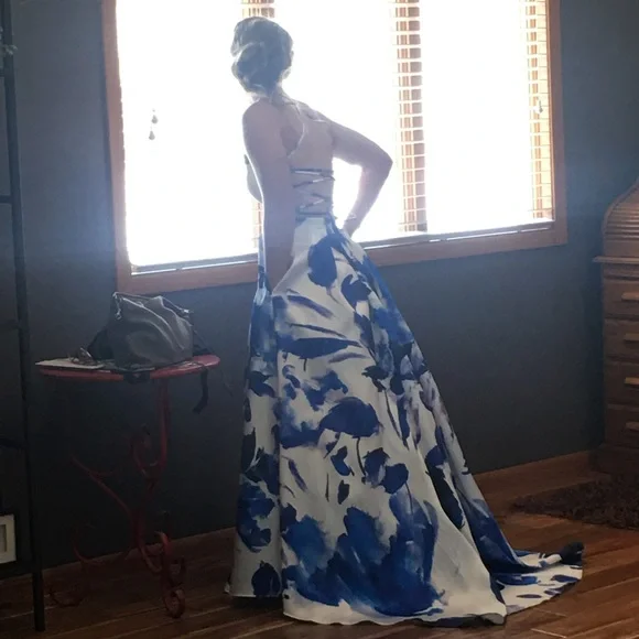 B Darlin abstract floral ball gown (prom, formal dress, maxi dress, wedd attire) - Picture 12 of 12